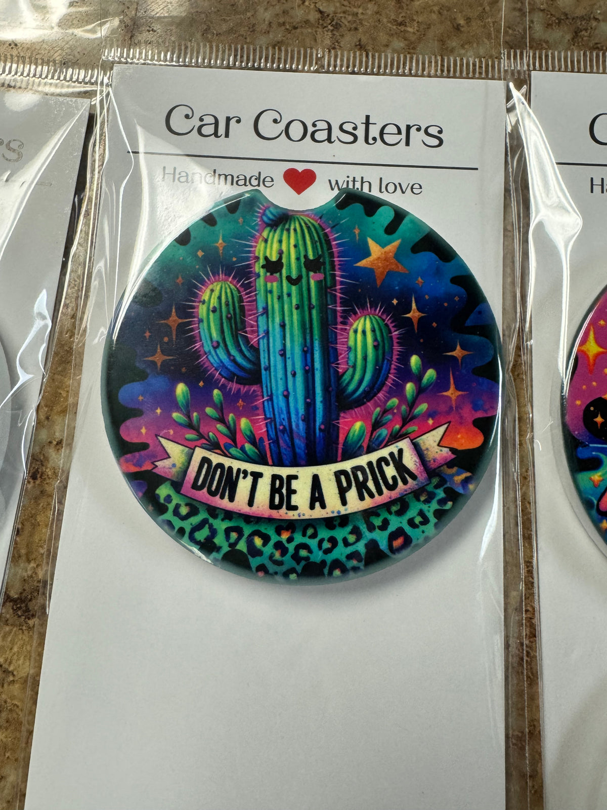 Sublimation Christmas Ceramic Car Coasters 2.6 Inch – Custom Cup Holder Inserts