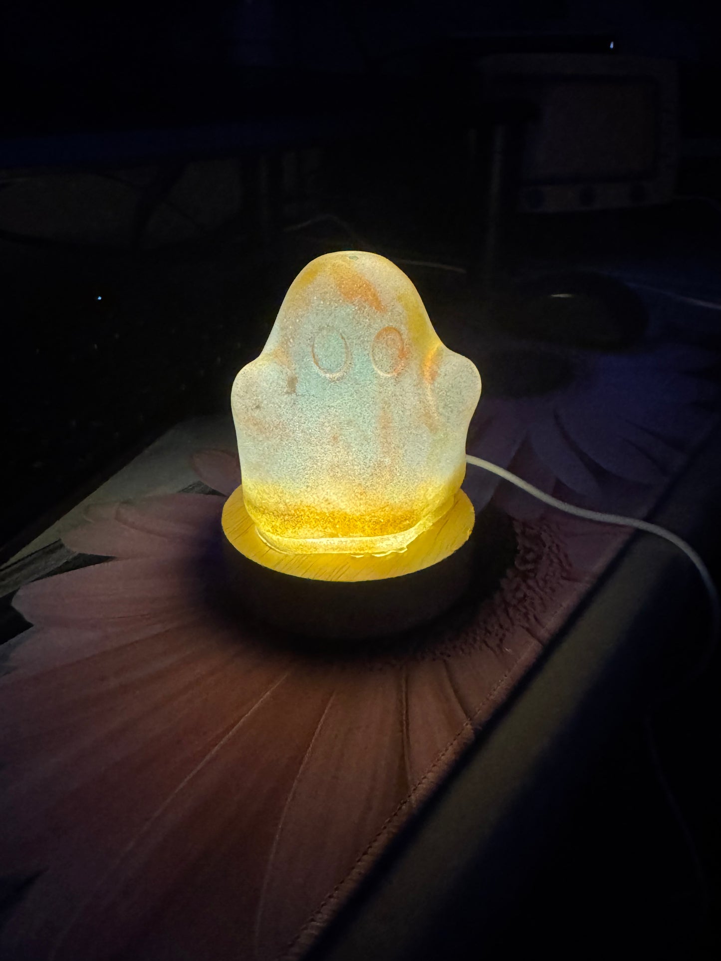 Handmade Resin Ghost Night Light π» | Glowing Halloween Decor