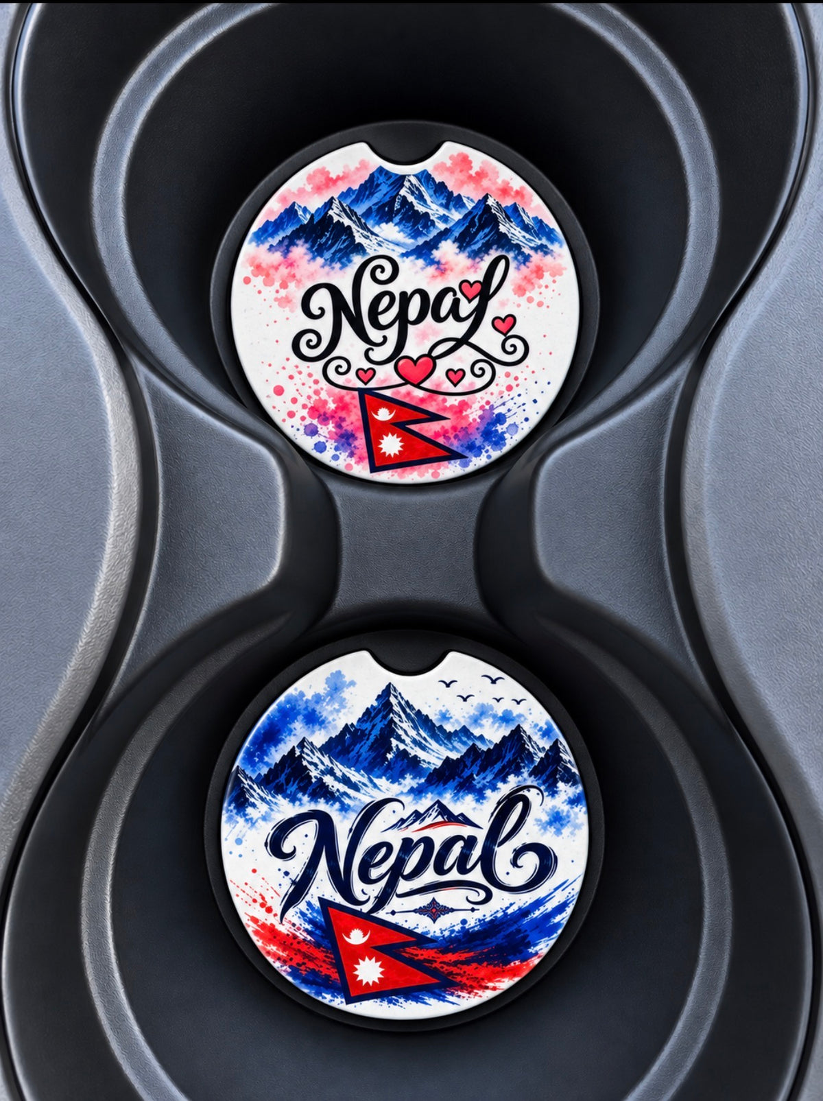 Sublimation Christmas Ceramic Car Coasters 2.6 Inch – Custom Cup Holder Inserts