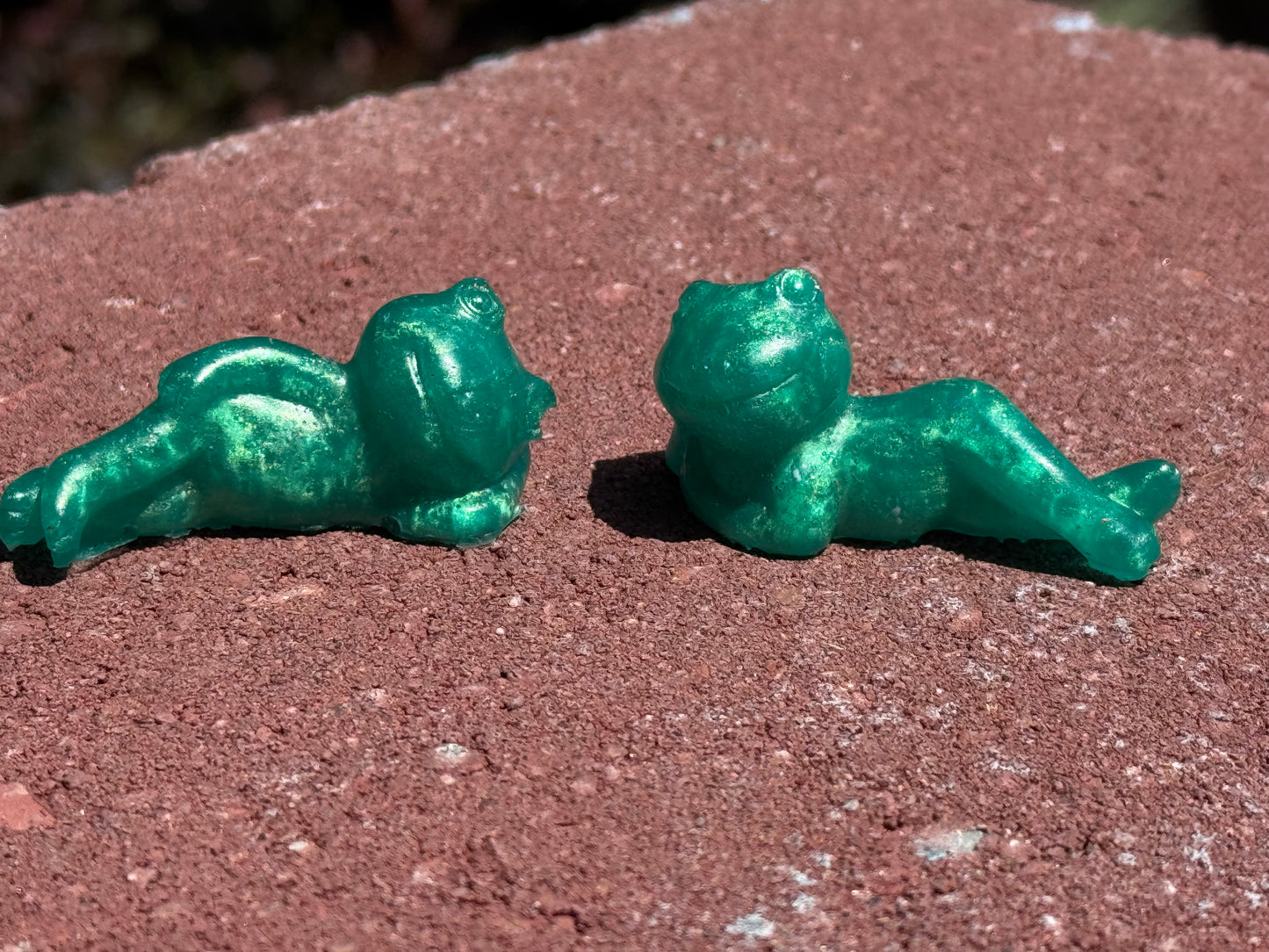🐸 Handmade Mini Resin Frogs | Set of 4 | Made to Order