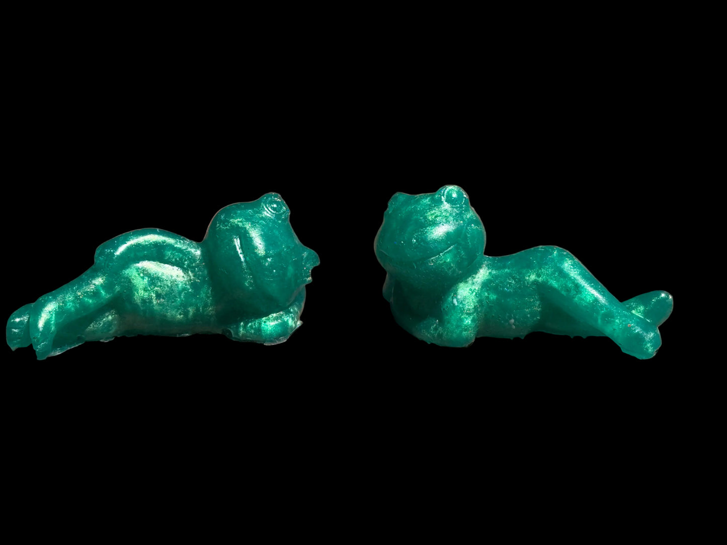 🐸 Handmade Mini Resin Frogs | Set of 4 | Made to Order