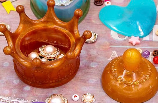 Handmade Resin Crown Ring Holder | Jewelry Dish | Made to Order