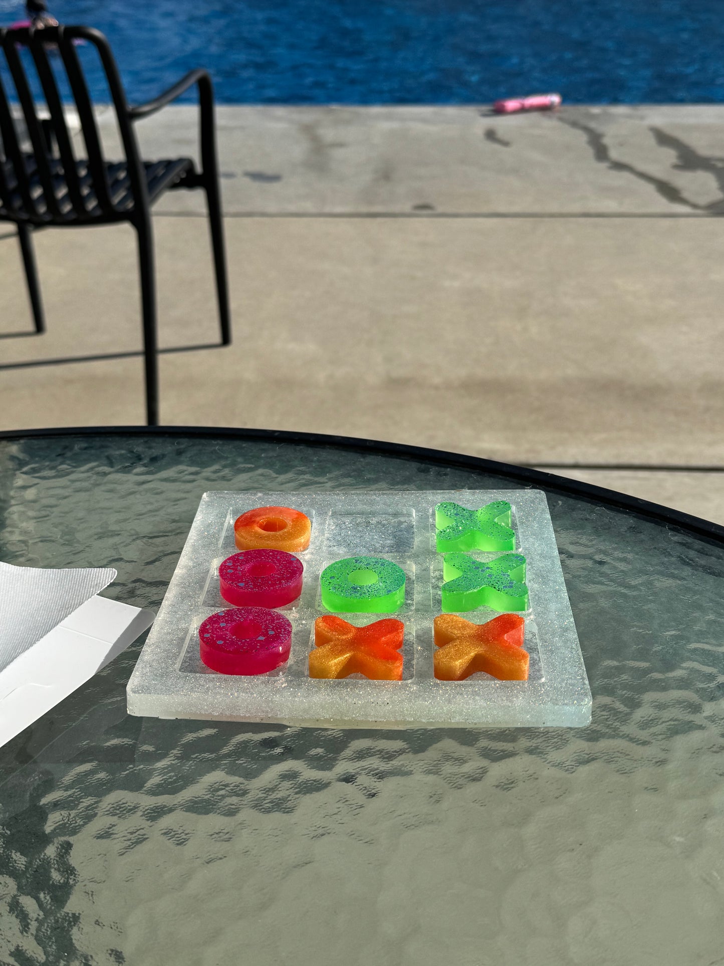Handmade Resin Tic-Tac-Toe Game | Family Game Night | Made to Order
