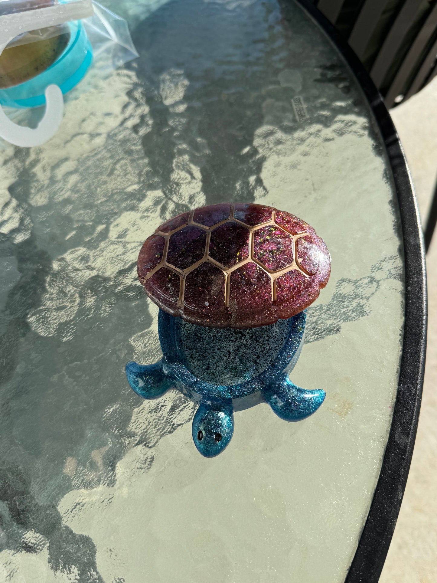 🐢 Handmade Resin Turtle Trinket Dish
