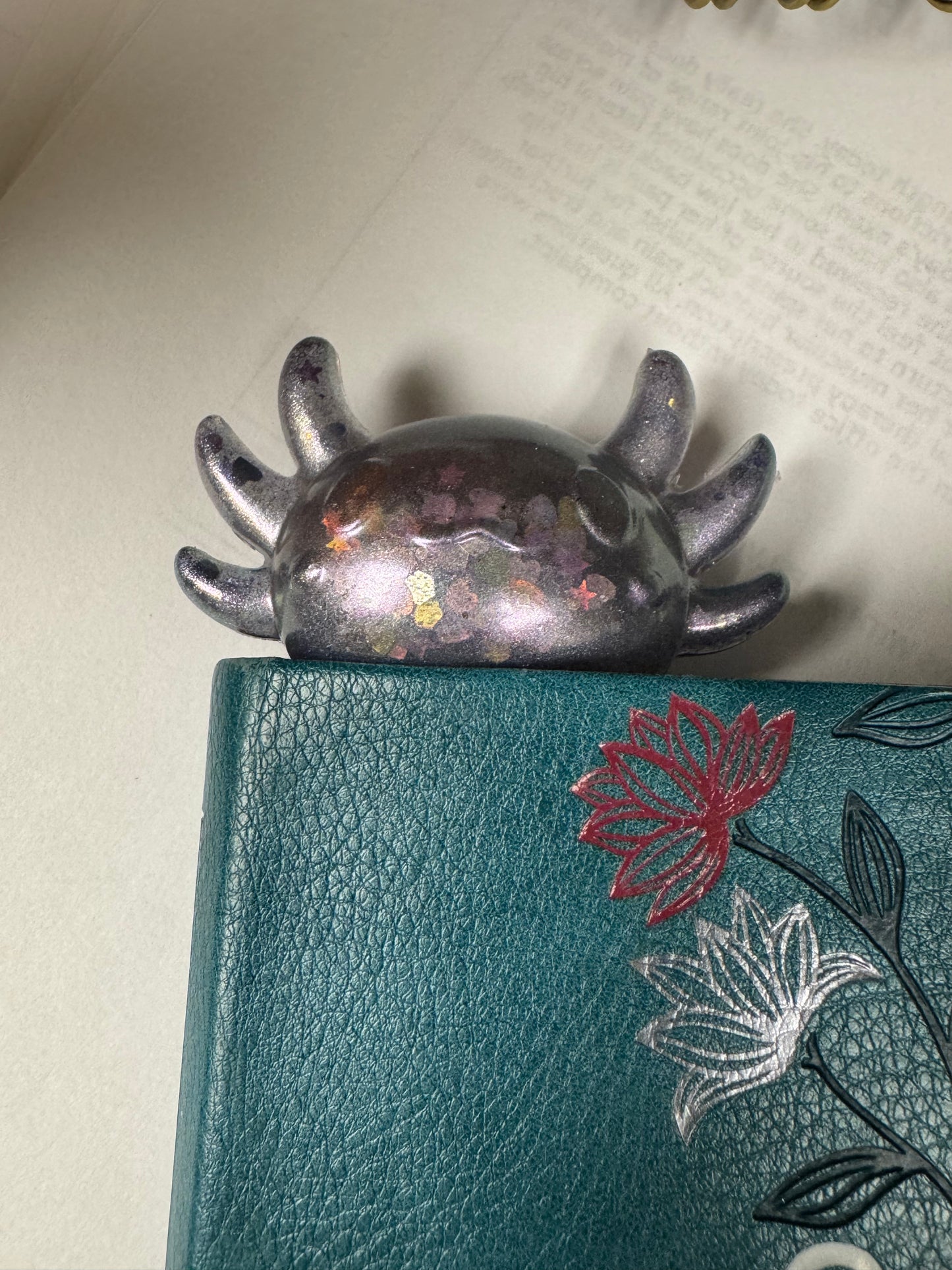 Peek-a-Boo Book Buddies | Handmade Resin Animal Bookmarks | Owl, Cat or Axolotl